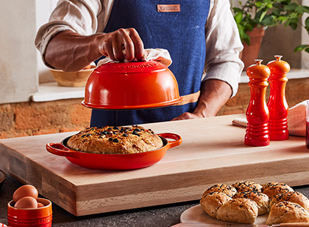a flame orange bread oven